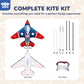 TOY Life Kites for Kids Ages 4-8  Kite mature-themed  Easy to Fly Large Fighter Jet Kite for Outdoor Fun  Durable Ripstop Fabric with 300ft String  Perfect Beach & Park Toy for Boys & Girls