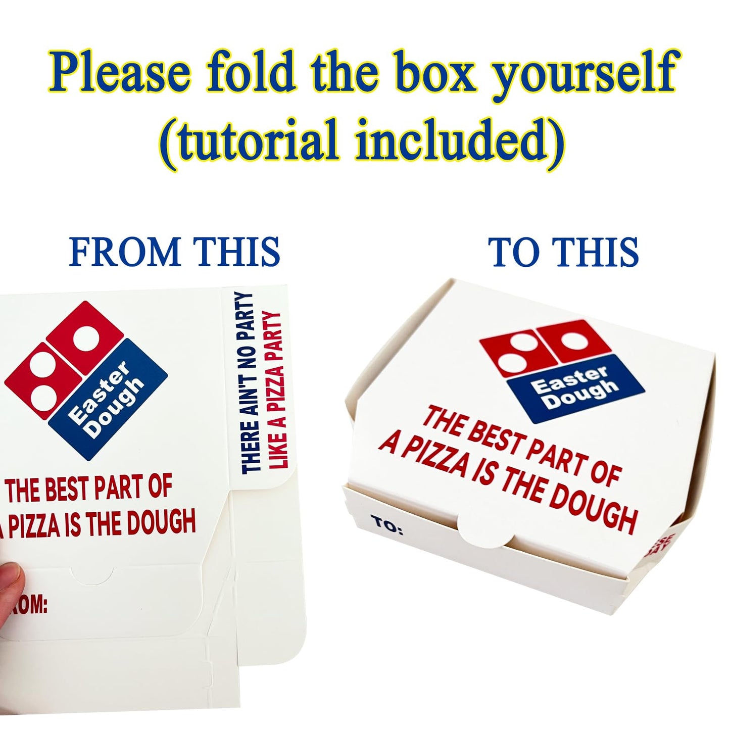 4 Pack Easter Basket Stuffers, Money Box For Cash Gift For Kids Teens, Money Holder, Gift Card Holder, Mini Pizza Box Easter Dou