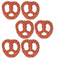 Beistle 15 6 Piece Inflatable Bavarian Pretzels for German Theme Oktoberfest Party Decorations, 15.5 x 14.5, Brown/White