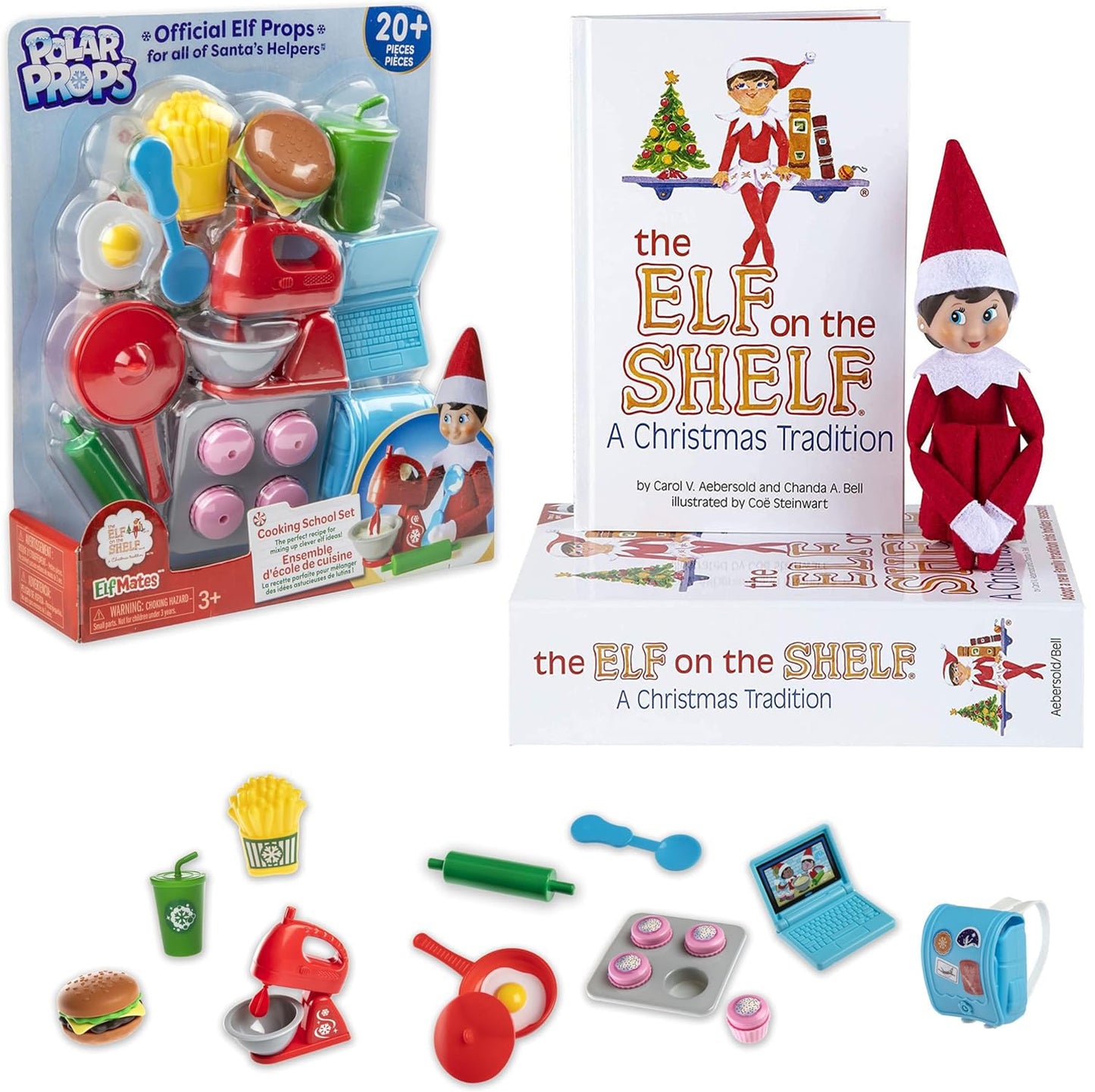 The Elf on the Shelf Blue Eyed Girl Scout Elf with Polar Props - Holiday Decor