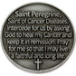 St. Peregrine Cancer Coin Silver Pewter