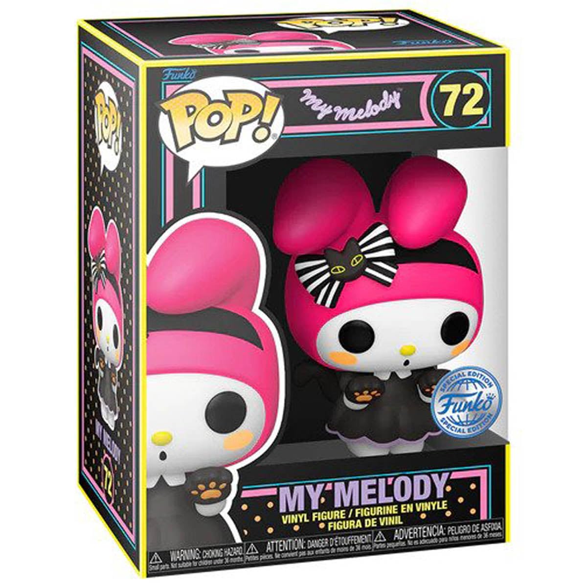 Funko Pop! Sanrio #72 Halloween Black Light My Melody In Cat Costume