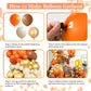 Fall Party Decoration Balloon Arch Kit, Orange Burgundy Brown Beige White Balloons With Maple Leaves Pumpkin Foil Balloons Garla