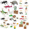 Mikneke Montessori Life Cycle Animal Figurines Learning & Education Toys, Plastic Turtle Chicken Ant Plant Mantis Salmon Toys For Kids, Preschool Learning Activities For Toddlers