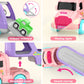LASCOTON 5-in-1 Carrier Truck for Toddler Girl, Friction Power Toy Cars, Light & Sound, Pink, Ideal for Ages 1-3, Great Birthday Gift