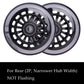 Wiggle Car Polyurethane Replacement Wheels Set (Front,2P Light Up), Swing Car Wheels Pack (Rear,2P Narrower) Upgrade For Ride-On Toys (Black)