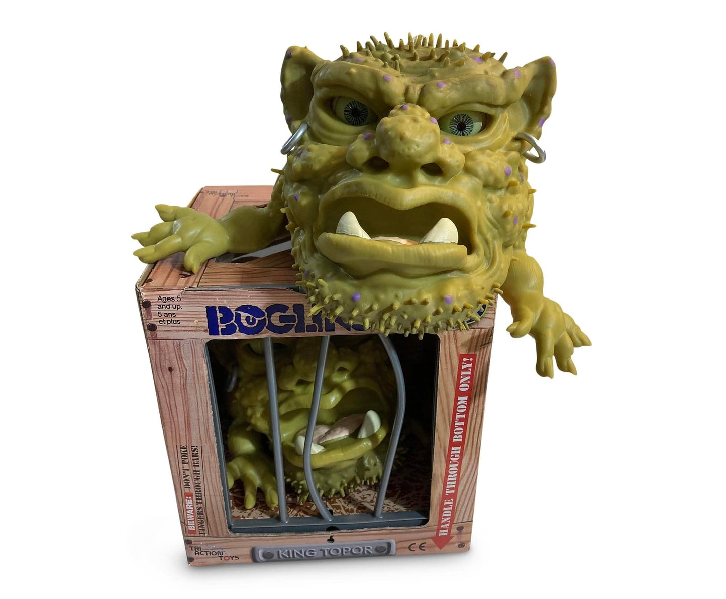 BOGLINS King Topor 8” Figure - Collectible Retro Toy, Green, Plastic, Movable Eyes & Mouth, Model TRIAT10012