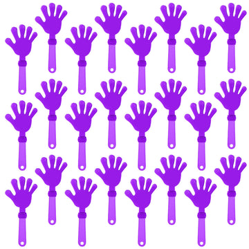 Zcysrlqin 24 Pcs Lilac Purple Hand Clappers 7.5 Inch Clappers Noisemakers Noise Makers Party Favors Plastic Clapper Sporting Eve