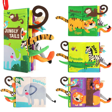 Beiens Baby Books Toys, Touch And Feel Crinkle Cloth Book For Infant Baby 0-3-6-12-18 Months, Early Development Interactive Stroller Soft Toys, Shower Gifts Christmas Stocking Stuffers For Boys Girls