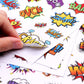 Cool Superhero Stickers 615 Count Boom Party Favors Goodie Gifts Bags Decor For Birthday Invitations Adhesive Stickers Decorations Cartoon Comic Style Stickers
