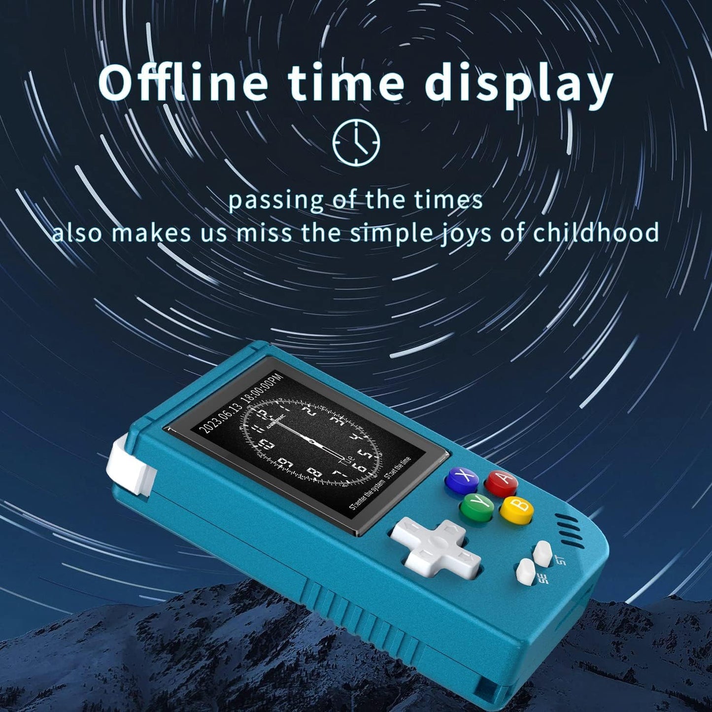 RG Nano Retro Handheld Game Console , Aluminum Alloy CNC Support Clock , Music Player Function 1.54 Inch IPS Screen 64G TF Card