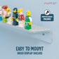 Play Platoon Building Brick Display Shelves 3 Pack Minifigure Display Case Shelf - 15x2 Inch Acrylic Wall Mount Shelf for Wall,