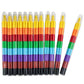 Huji Stacking Buildable 8 Colors Crayons Set, Connect Stack and Build Sideways and Up, Favorite Toys Kids Children Party Favors 