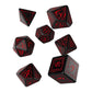Elvish Dice Set, Black/Red