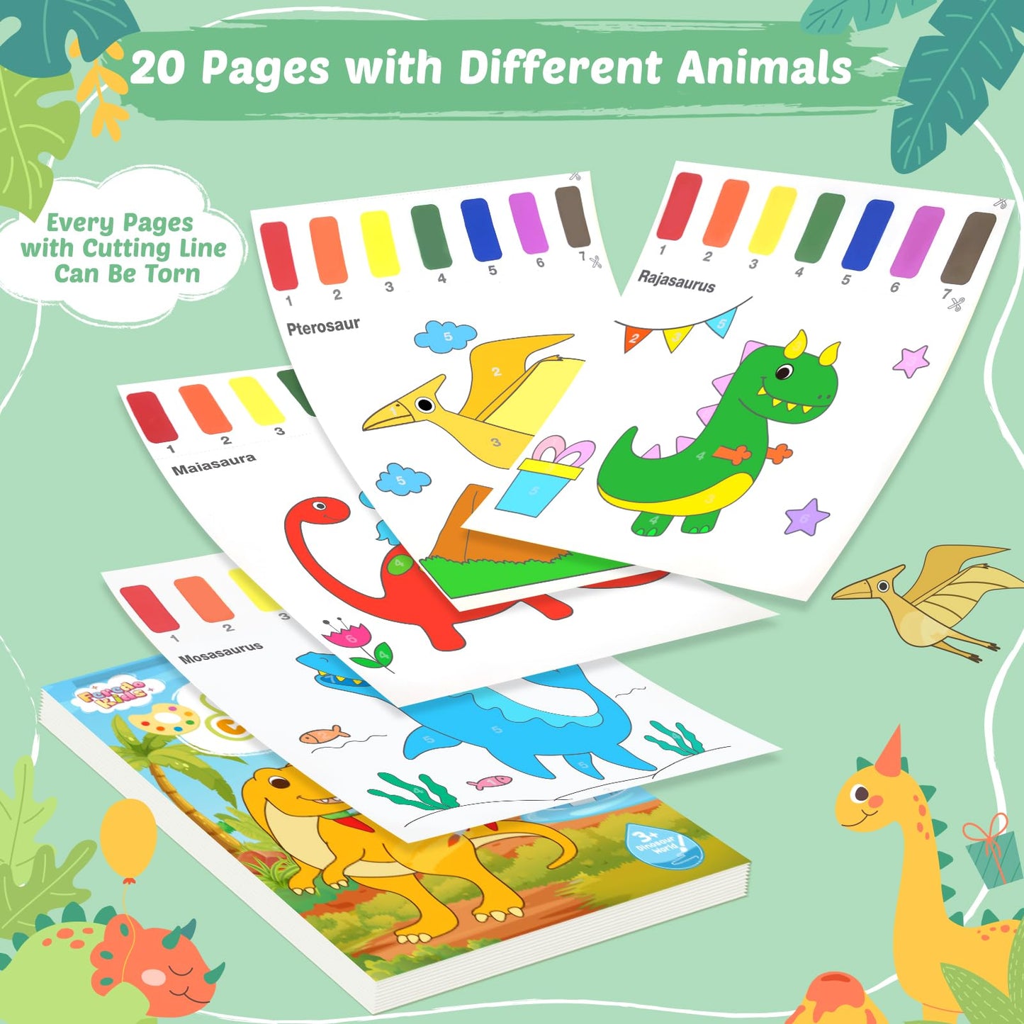 Feredo Kids Water Coloring Books For Toddlers - Painting And Drawing Art Paper For Kids Mess Free Craft Supplies Toy For Kids 3