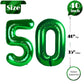 50 Balloon Number, Green Number 50Th Birthday Balloons 40 Inch, 50 Years Old Green Birthday Decorations For Men Women, 50Th Anni