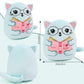 SEAOPOP Cute Cat Stuffed Animal: 8 Inch Blue Cat Book Lover Gifts Soft Reading Buddies Plush Toy  Plushie Pillow Gifts for Kids Girls Boys  Bookworm Classroom Decor