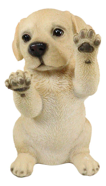 Ebros Realistic Begging Adorable Labrador Puppy On Hind Legs Statue 6.25' Tall Pet Pal Labradors Dog Breed Collectible Lifelike Details Resin Decor Figurine With Glass Eyes Animal Sculpture