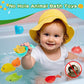 Baby Bath Toys for Kids  16PCS Mold Free Bathtub Water Play Toys with Floating Boats Bucket Watering Can Spoons and Storage Bag  No Holes Animal Floating Pool Toys for Babies and Toddlers