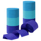 81 Feet Blue Crepe Paper Streamers, 6 Rolls Blue Party Streamers Decorations for Birthday Party, Family Gathering, Wedding Decor