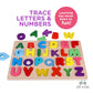 Alphabet Puzzle & ABC Wooden Puzzle Set: Number Game  Flash Cards  & Storage Bag Bundle
