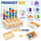 Zgimi 3 In 1 Montessori Wooden Toys, Lacing Beads & Stacking Blocks & Shape Sorter Sequencing Toy Set, Stem Preschool Educationa