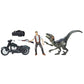 Hasbro Jurassic Park Alpha Cycle & Hybrid Raptor Pack, Large, Multicolor, Model B8634AS0, Plastic