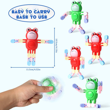 24 Pcs Transformable Fidget Spinners Frog Toys For Kids And Adults Stress Relief Sensory Toys For Boys And Girls Fingertip Gyros