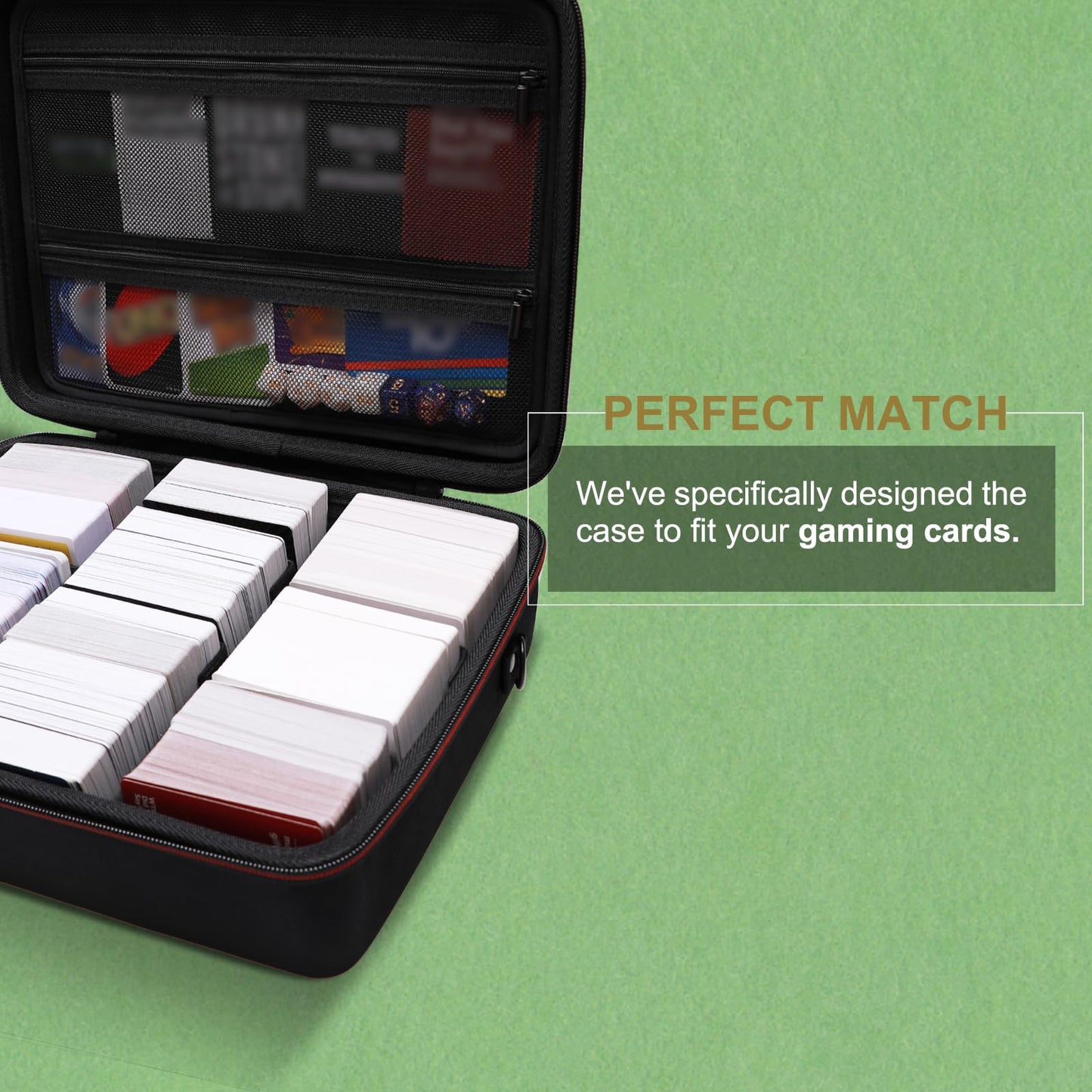 Ltgem Game Card Travel Case,Compatibility Taco Cat Goat Cheese Pizza/Skyjo/Uno/Playing Card Against Humanity And Other Game Card