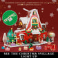 GEVINST Christmas House Building Blocks Set with LED Light, 1301 Pieces, Red Christmas Village House, Advent Calendar Toy for All Ages