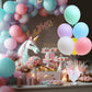 6 Set Pastel Birthday Decorations Rainbow Party Table Balloons Centerpiece Stand Kit For Girls Baby Shower Birthday Party Wedding Prom Table Decorations