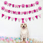 Vicycaty Puppy Dog Birthday Banner, Mother Puppers, It'S My Bday, Pink Pennants, 98.43X16.69 Inches Cardboard