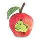 Folkmanis Worm in Apple Finger Puppet  Red  Green  8-New