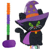 WERNNSAI Halloween Cat Pinata - Halloween Party Decorations Black Cat Pinata Witch Hat for Kids Hallows Eve Birthday Theme Party