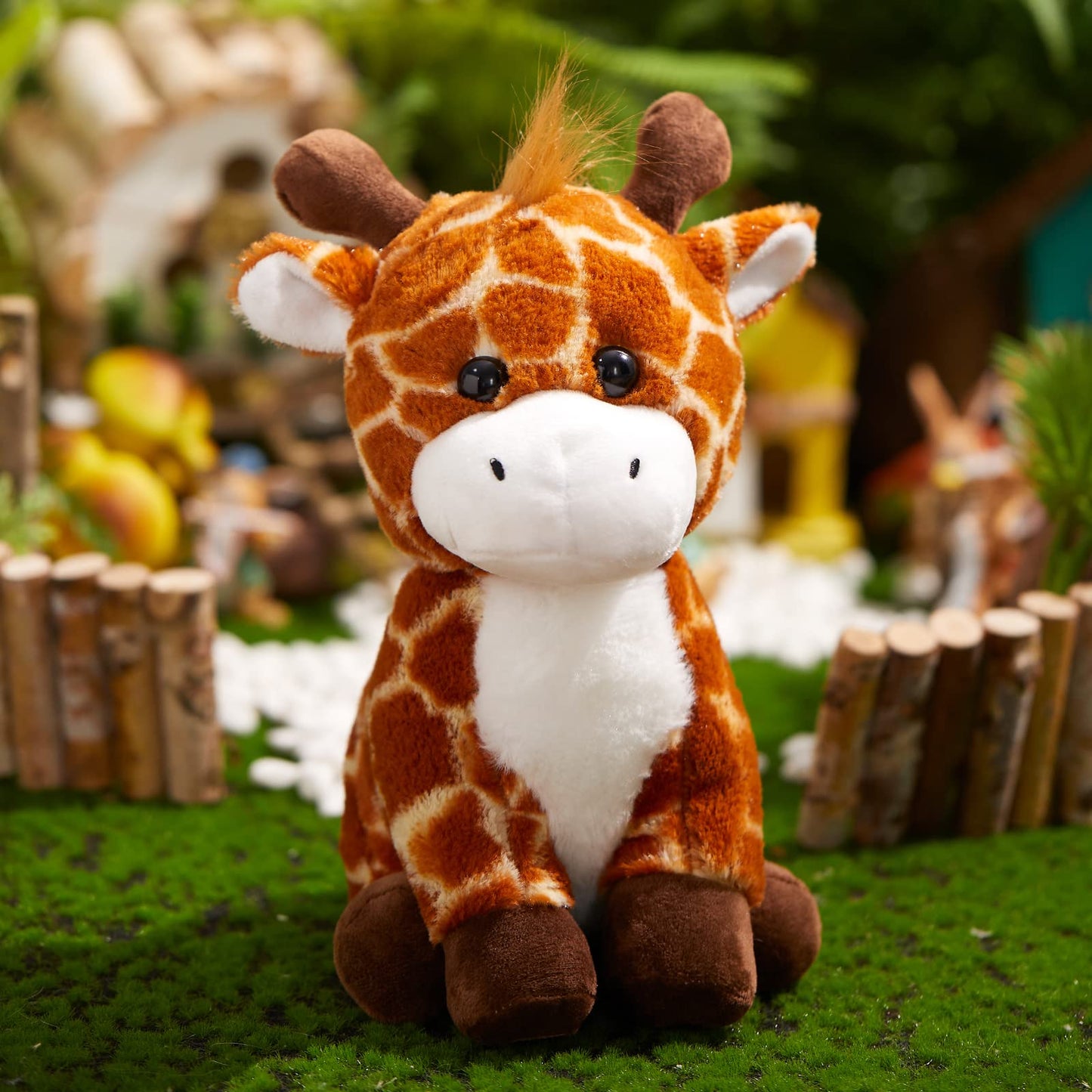 Glow Guards Giraffe Plush Toy with LED Night Light, 12'' Soft Glow in Dark Stuffed Animal, Ideal Birthday Gift for Toddlers and Kids