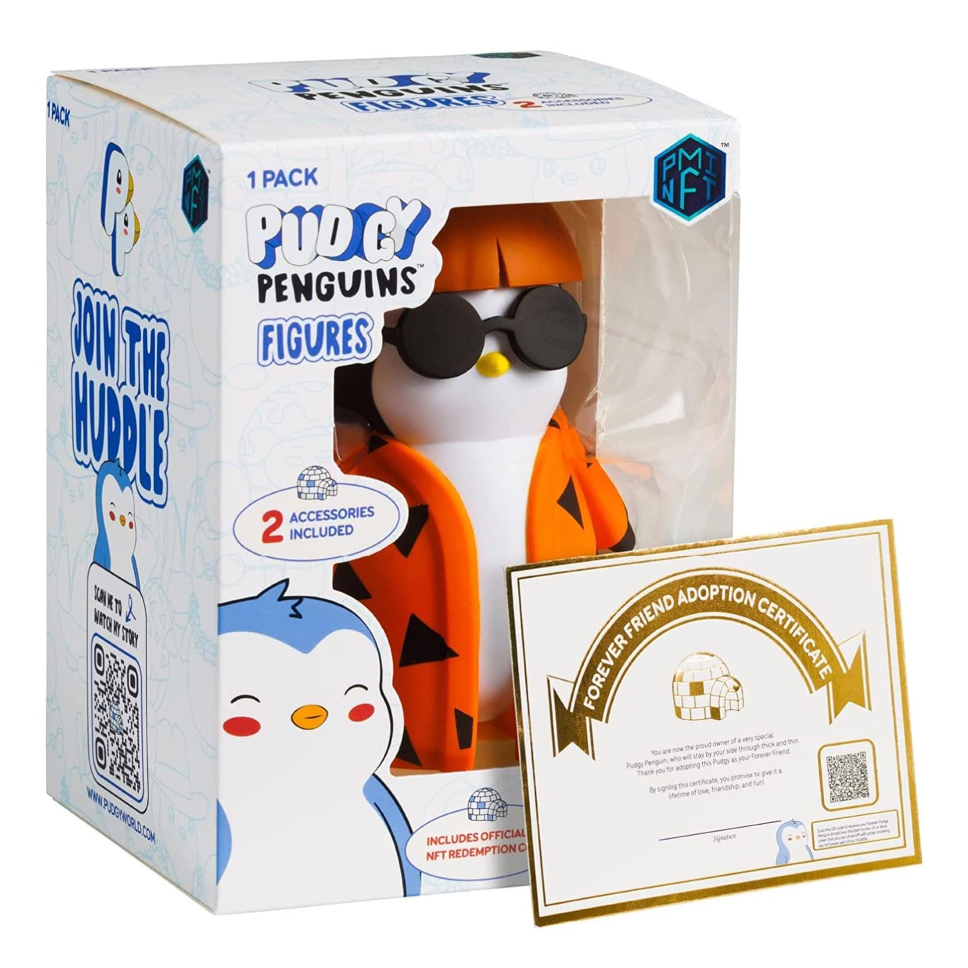 Pudgy Penguins Action Figures (Bowlcut Billy) - 5 Inch enhanced Molded Figurine Toy Collectible - Perfect for Your Desk  Table  or Nightstand