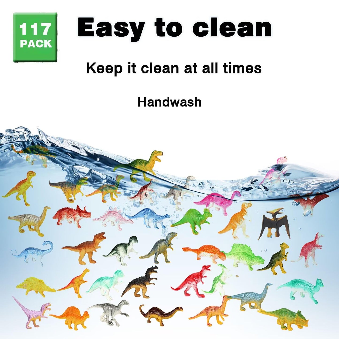Pau1Hami1Ton Mini Dinosaur Toys For Kids 3-5,117 Pack Realistic Toddler Dinosaur Toy Set,Educational Dinosaurs For Kids 3-5,Perf