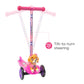 Paw Patrol Skye Kick Scooter For Kids, Self-Balancing 3 Wheeled Light Up Scooter With Extra Wide Anti-Slip Deck, Rear Brake, Lea