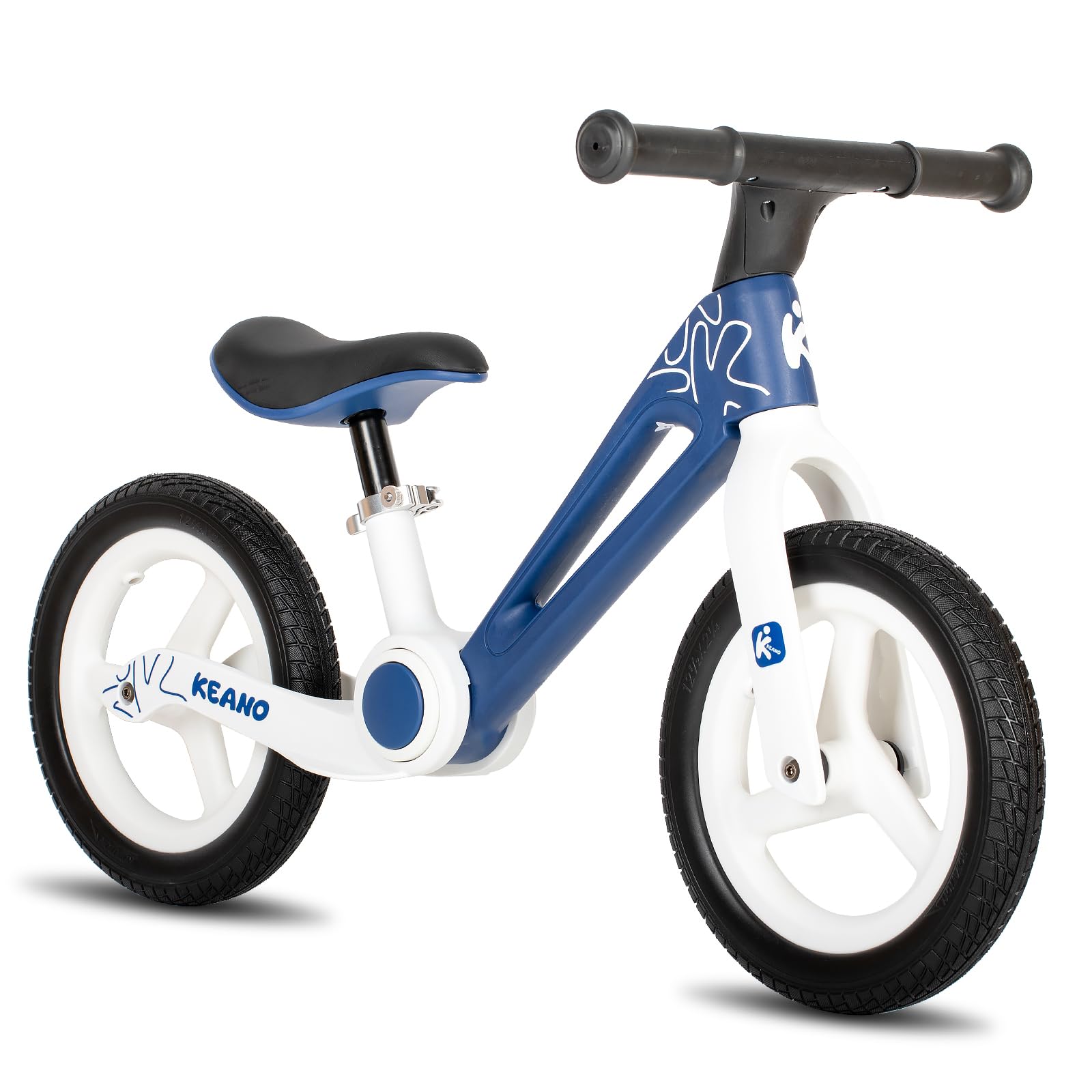 Joystar 12 Inch Balance Bike For Kids Age 2-6 Years, Foldable Toddler Balance Bicycle For 2 3 4 5 6 Years Old Girls & Boys, No Pedal Push Balance Bike With Adjustable Seat & Flat-Free Tires, Blue