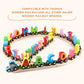 Wondertoys 27 Pcs Wooden Alphabet Train Toy Wooden Magnetic Alphabet Abc Train Set Includes 1 Engine Letter Cars For Toddlers Boys And Girls, Compatible With Major Brands Train Set Tracks