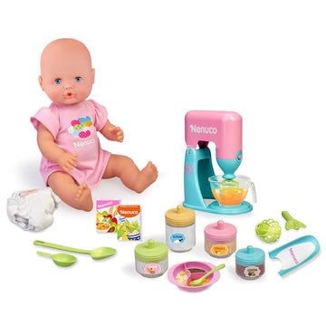 Nenuco - Super Meals - Baby Doll With Recipe Book, Kitchen Accessories, 2 In 1 Blender, 17.5 Cm