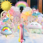 Rainbow Balloons 1St Birthday Decorations For Girls, First Birthday Decorations Girl, Rainbow Birthday Balloons Set With Sun Rai