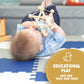 Play Platoon Non-Toxic Foam Puzzle Floor Mat, Comfortable, Extra Thick, Cushiony Exercise And Play Mat For Toddlers, Kids & Adults, 36 Tiles (12'X12'), Grey/Cream/Navy