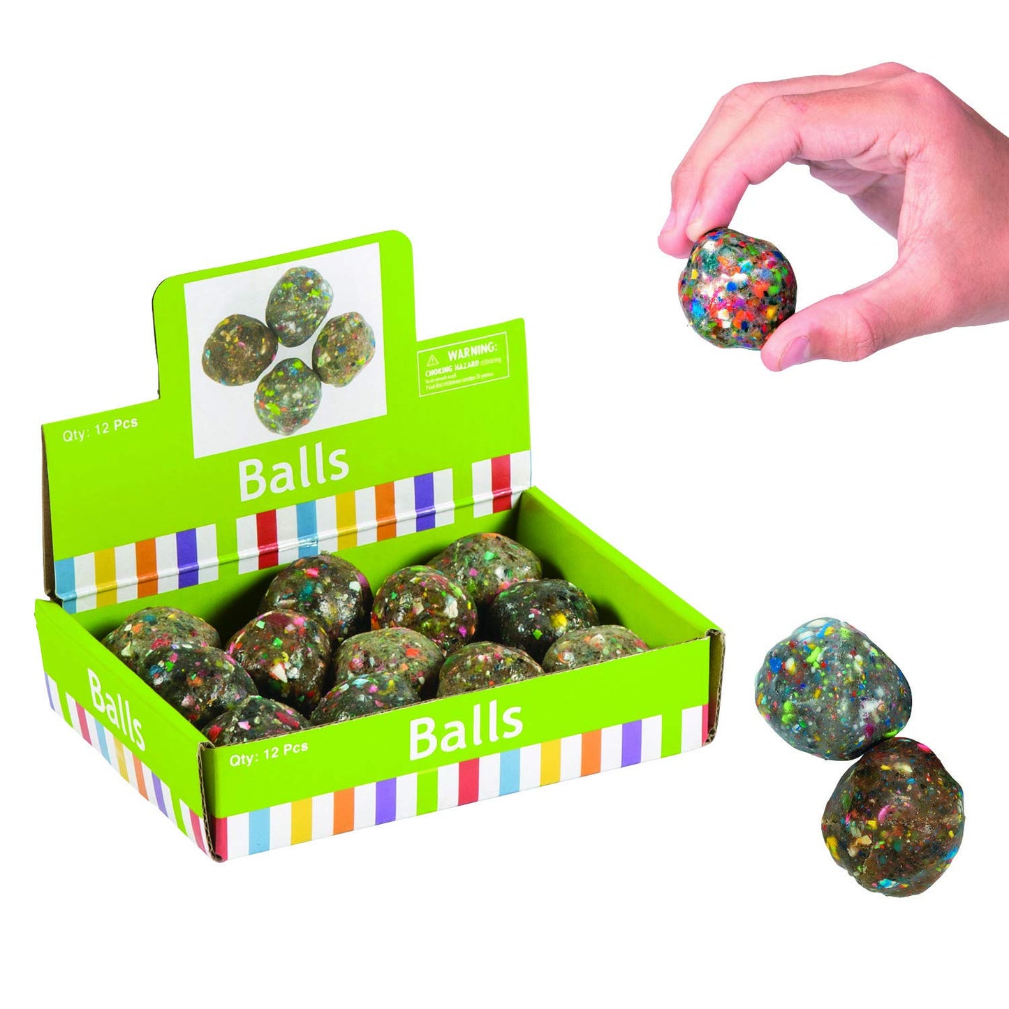 Fun Express Small Rock Bouncing Balls (1 Dozen) (1.5) Toys, Balls, Bouncing Balls, Party Favors - VBS Vacation Bible School Supp