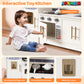 Joymor Kids Wooden Play Kitchen Sets, New Modern Children'S Wooden Toy Kitchen W/Refrigerators & Ample Play Kitchen Accessories,