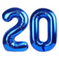 Navy Blue Number 20 Balloon 40 Inch, 20 Number Balloon, 20Th Navy Blue Birthday Decorations, 20 Year Old Girls Boys Blue Party S
