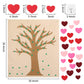 Boao 50 Pieces Detachable Heart Ornaments DIY Felt Valentine Tree Set with 4 Transparent Wall Hooks Valentines Day Hanging Deco