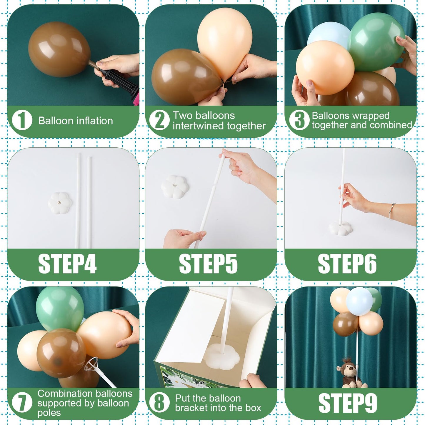 Lenwen 6 Sets Baby Letter Boxes Decorations Table Centerpieces for Baby Shower Gender Reveal,Bear Stuffed Animals Balloon with S