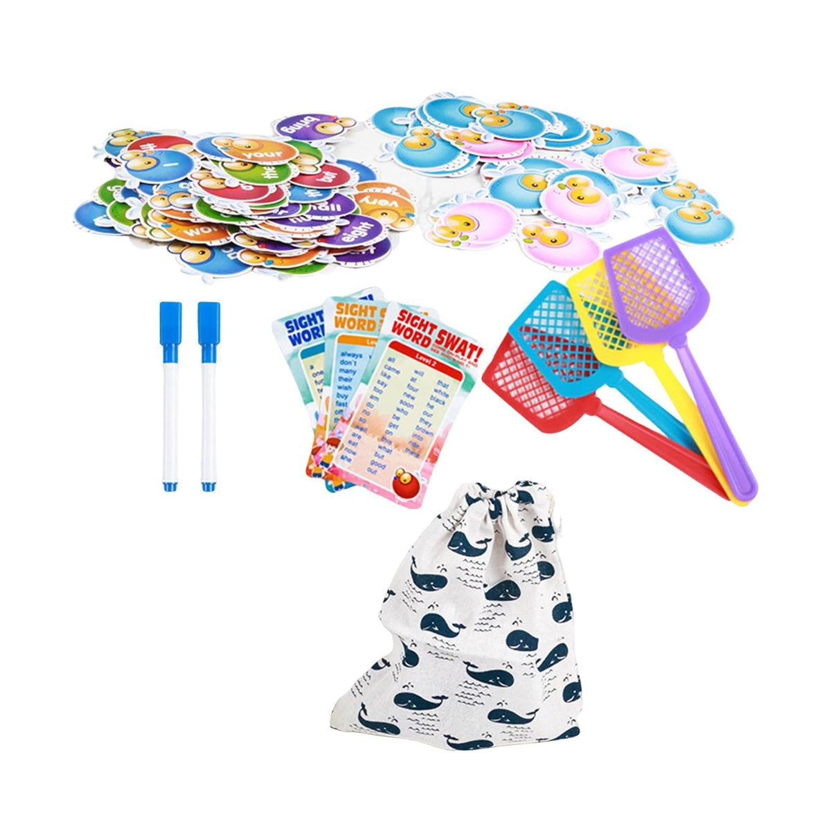 Calandis Sight Words Game Early Learning English Word Game For Toddlers Preschool 142Pcs | Developmental Baby Toys | Toys For Ba