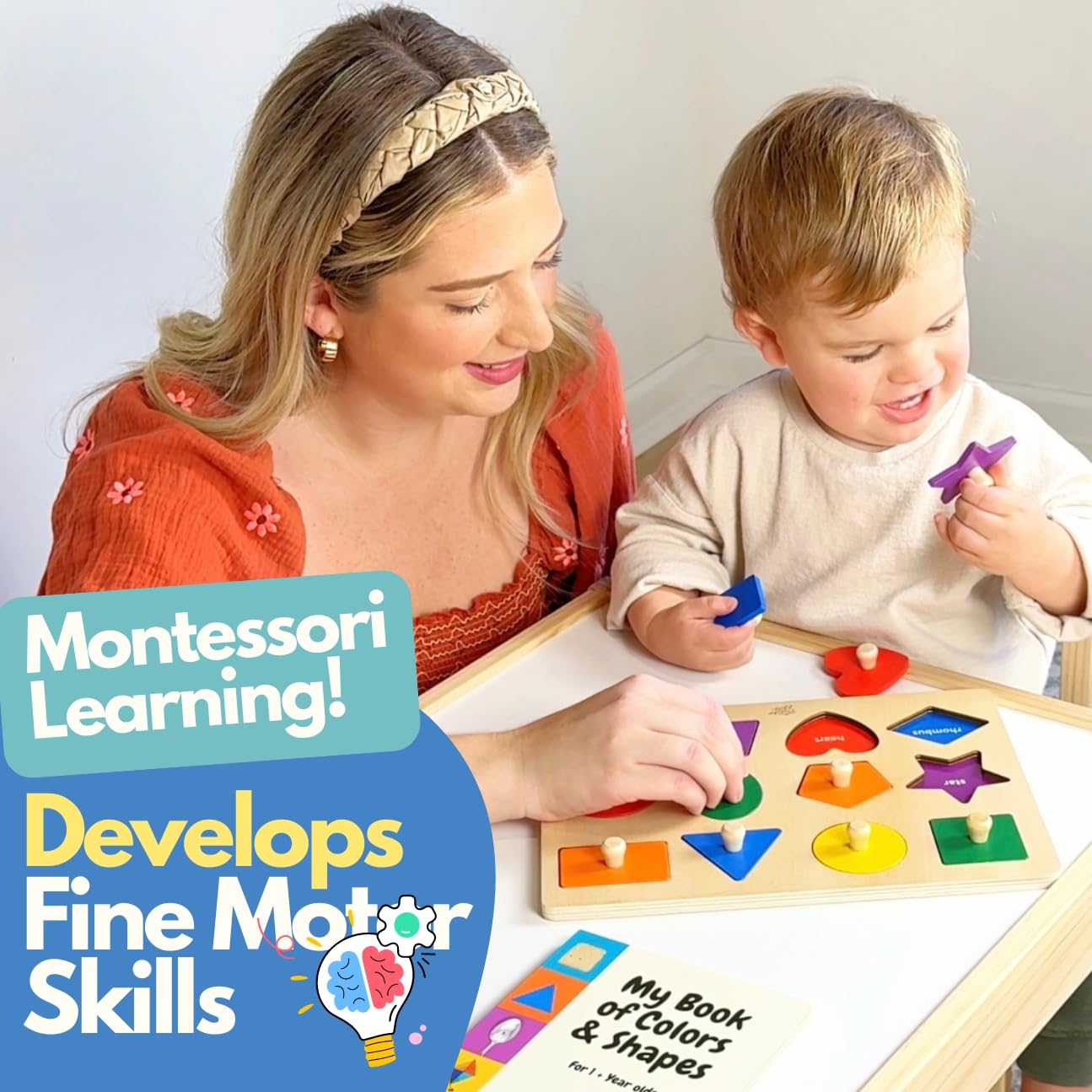 Montessori Toys for 1+ Year Olds - Toddler Learning Activities | Educational Books, Flash Cards & Puzzles Toys | Birthday Gifts